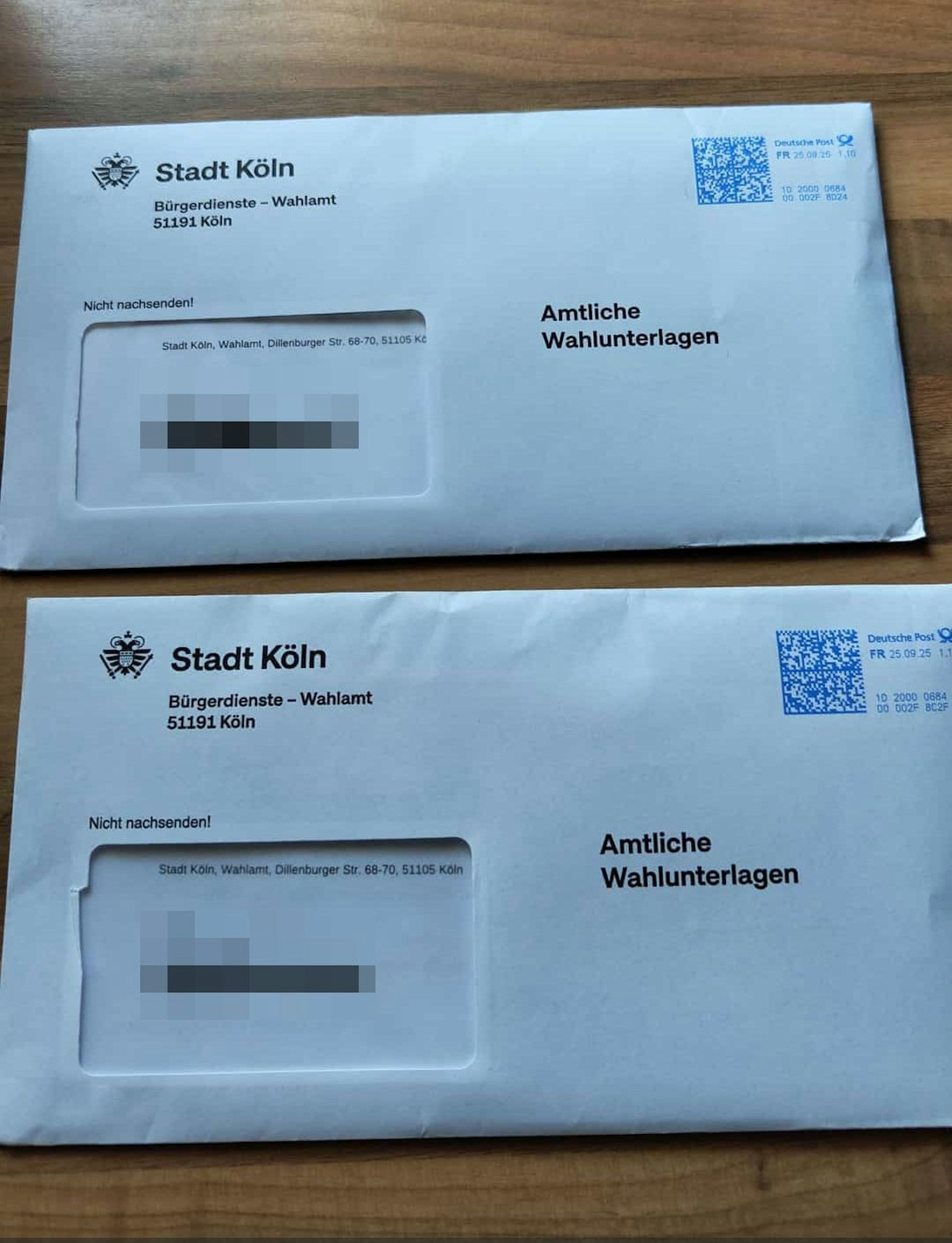 Am Donnerstag (2. Oktober 2025) wurden die Wahl-Unterlagen an Oliver Ehlert und seine Frau zugestellt.