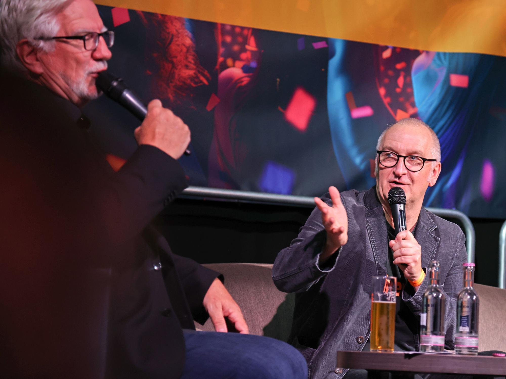 Georg Hinz und Helmut Frangenberg im Talk.