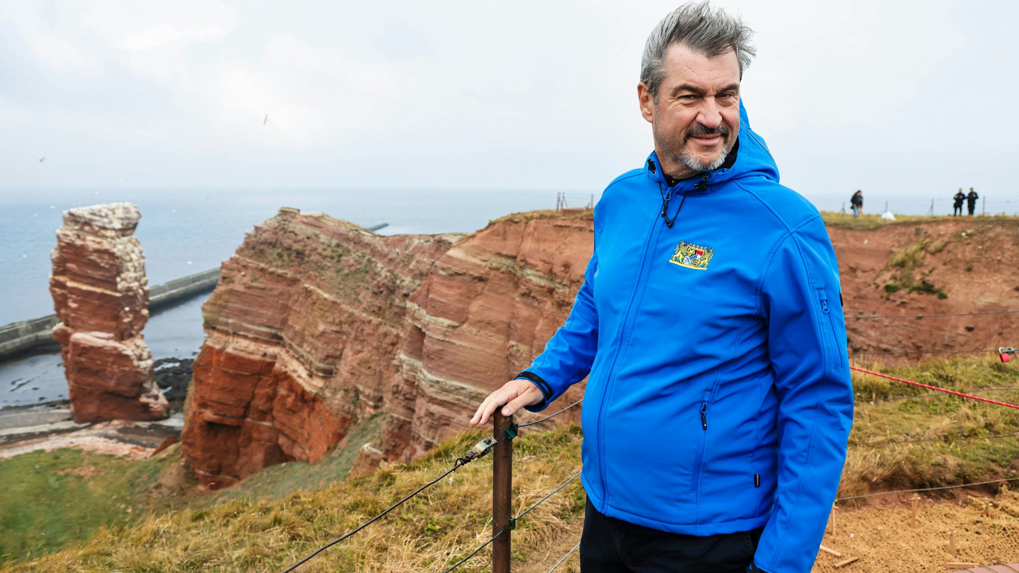 Bayerns Ministerpräsident Markus Söder (CSU) während seines Besuchs auf der Insel Helgoland Ende August.