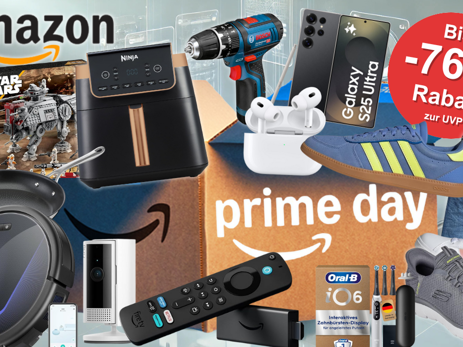 Amazon Prime Deal Days Produkte aus Baumarkt, Mode, Technik, Haushalt, mit dabei Marken wie Levi's, New Balance, Bosch Professional, Lego, Skechers, Bose, Philips, Tefal.
