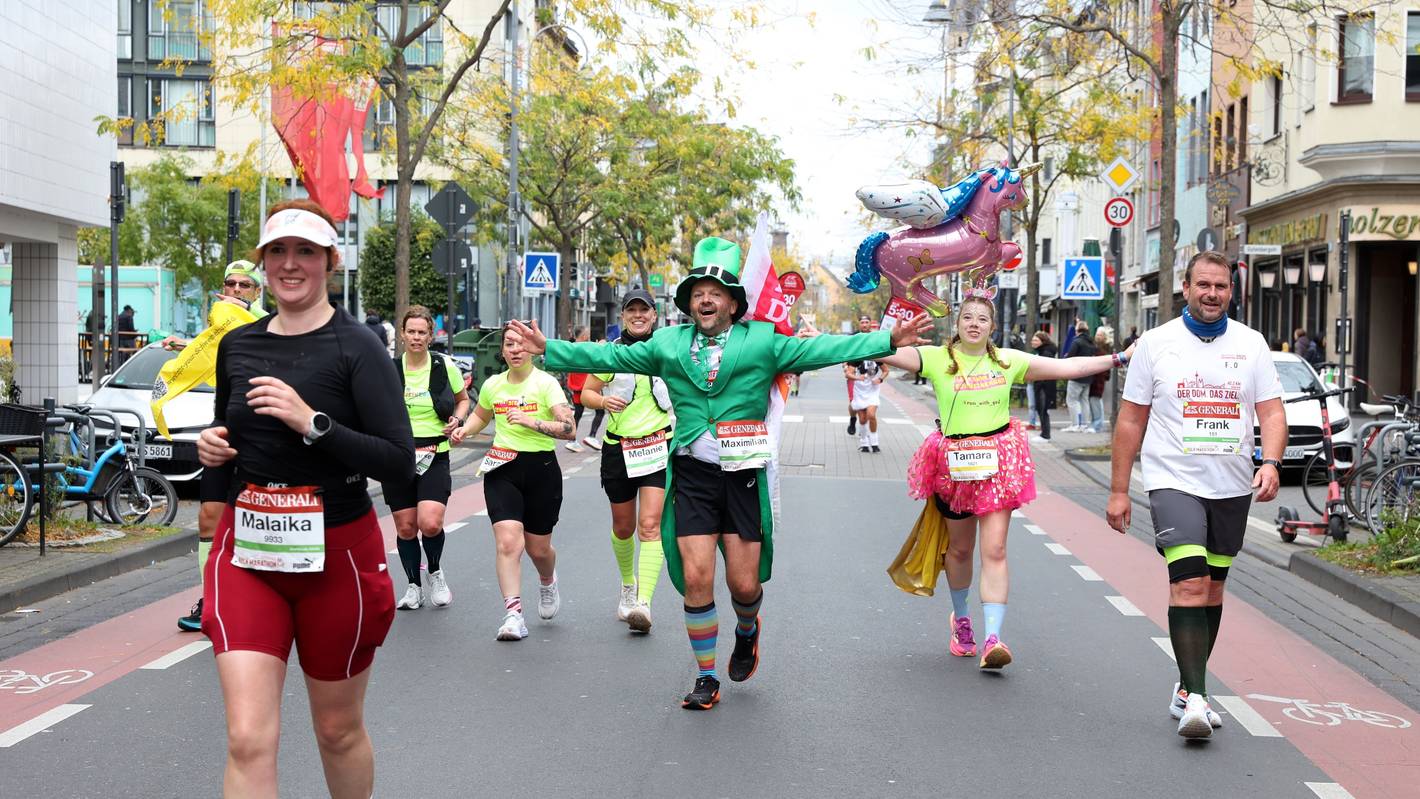 Beim Köln-Marathon herrscht auf und neben der Laufstrecke stets super Stimmung.