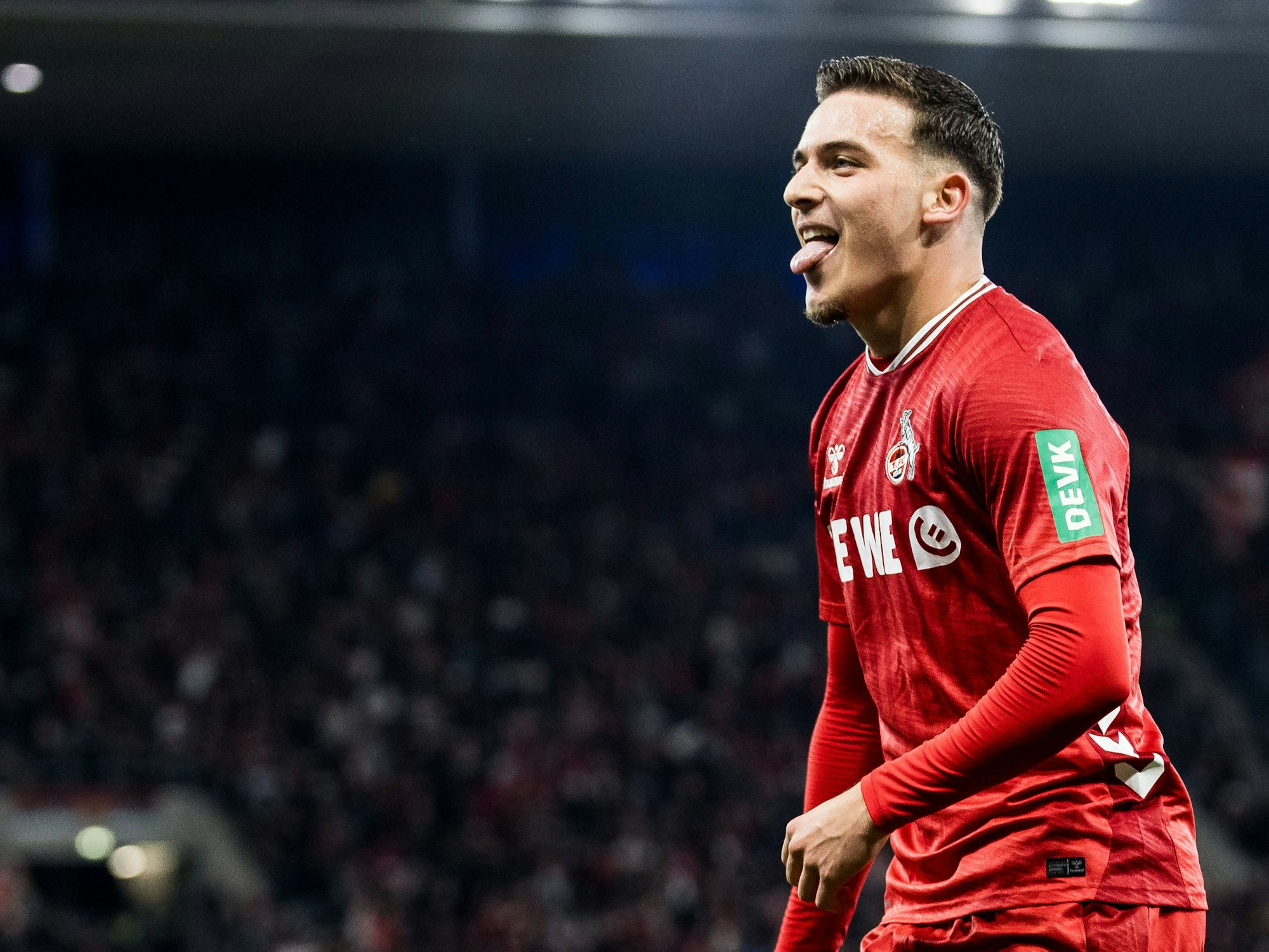 Said El Mala jubelt über seinen Treffer gegen die TSG Hoffenheim.