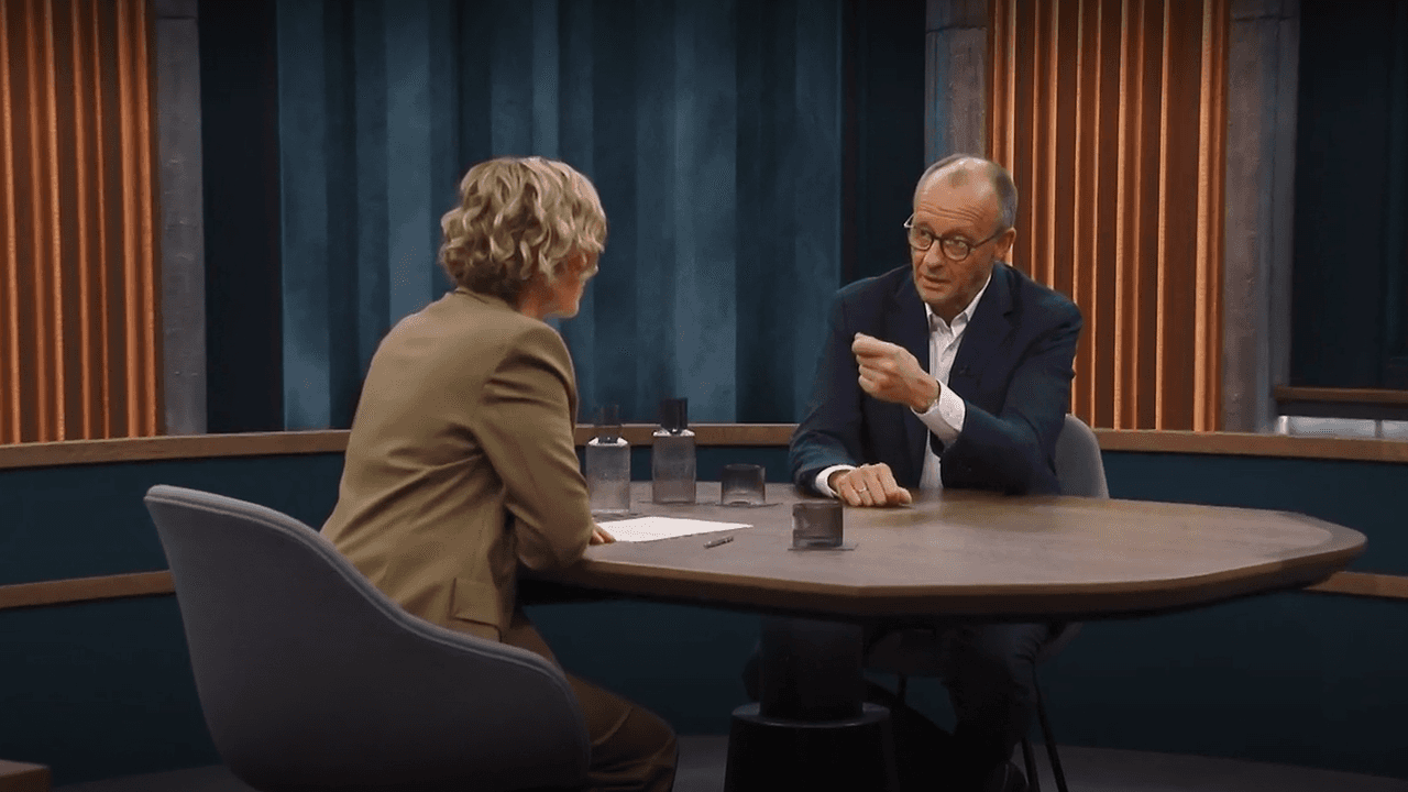 Friedrich Merz am 5. Oktober bei Caren Miosga.
