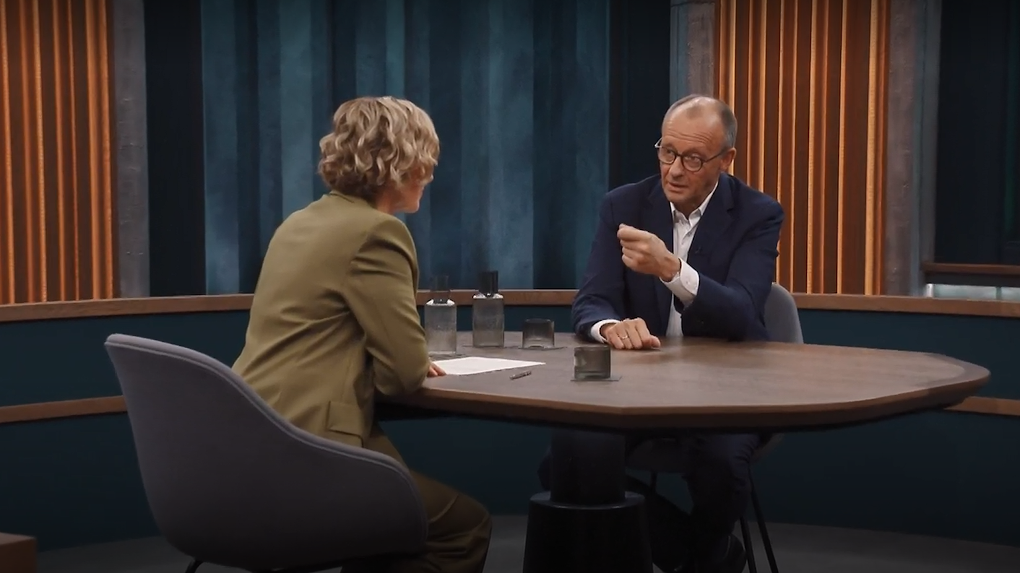 Friedrich Merz am 5. Oktober bei Caren Miosga.