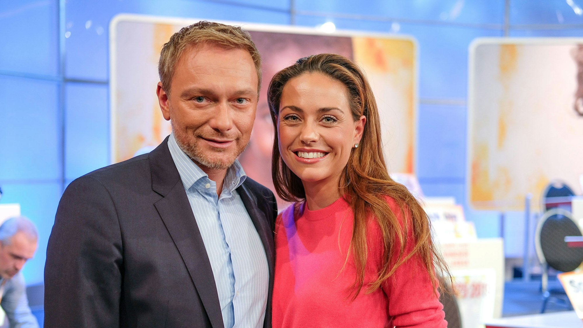 Christian Lindner mit seiner Ehefrau Franca Lehfeldt (r.).