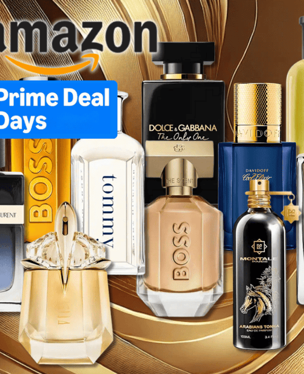 Parfum Flakons für Damen und Herren von Marken wie Boss, Calvin Klein, Joop, Mugler, Yves Saint Laurent, Tommy Hilfiger und vielen mehr vor einem luxuriösen Hintergrund mit Marmor und Gold und Silber-Elementen.
