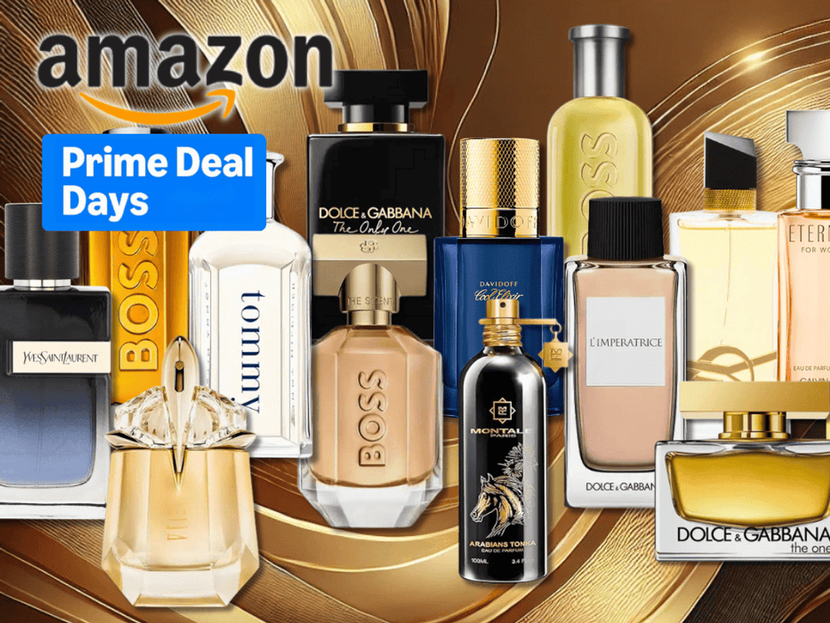 Parfum Flakons für Damen und Herren von Marken wie Boss, Calvin Klein, Joop, Mugler, Yves Saint Laurent, Tommy Hilfiger und vielen mehr vor einem luxuriösen Hintergrund mit Marmor und Gold und Silber-Elementen.