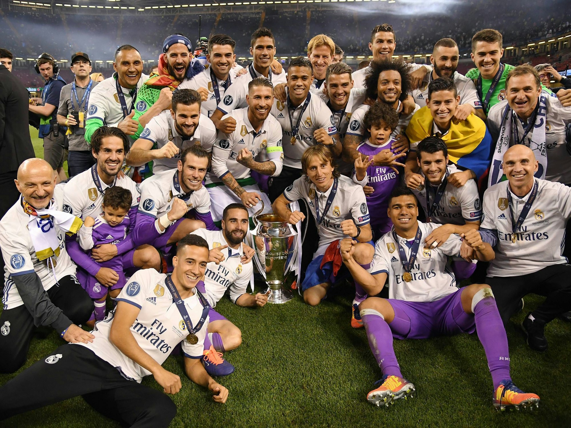 Real Madrid feiert den Champions-League-Sieg 2017.