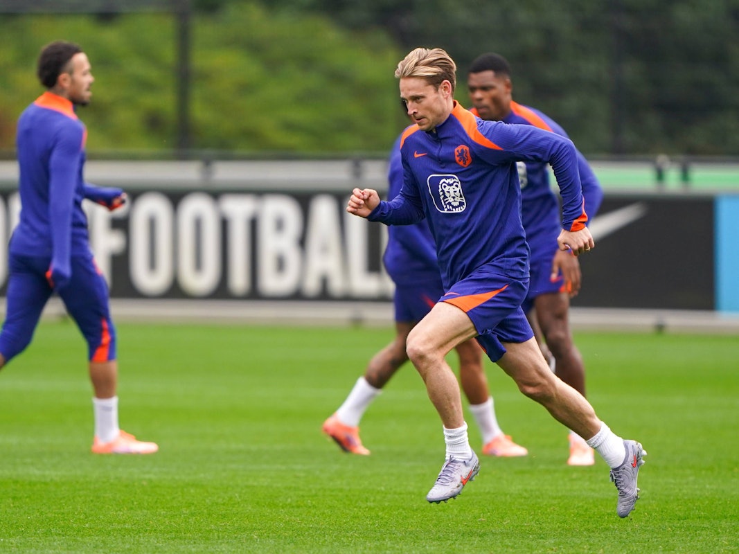 Frenkie de Jong im Training der niederländischen Fußball-Nationalmannschaft.