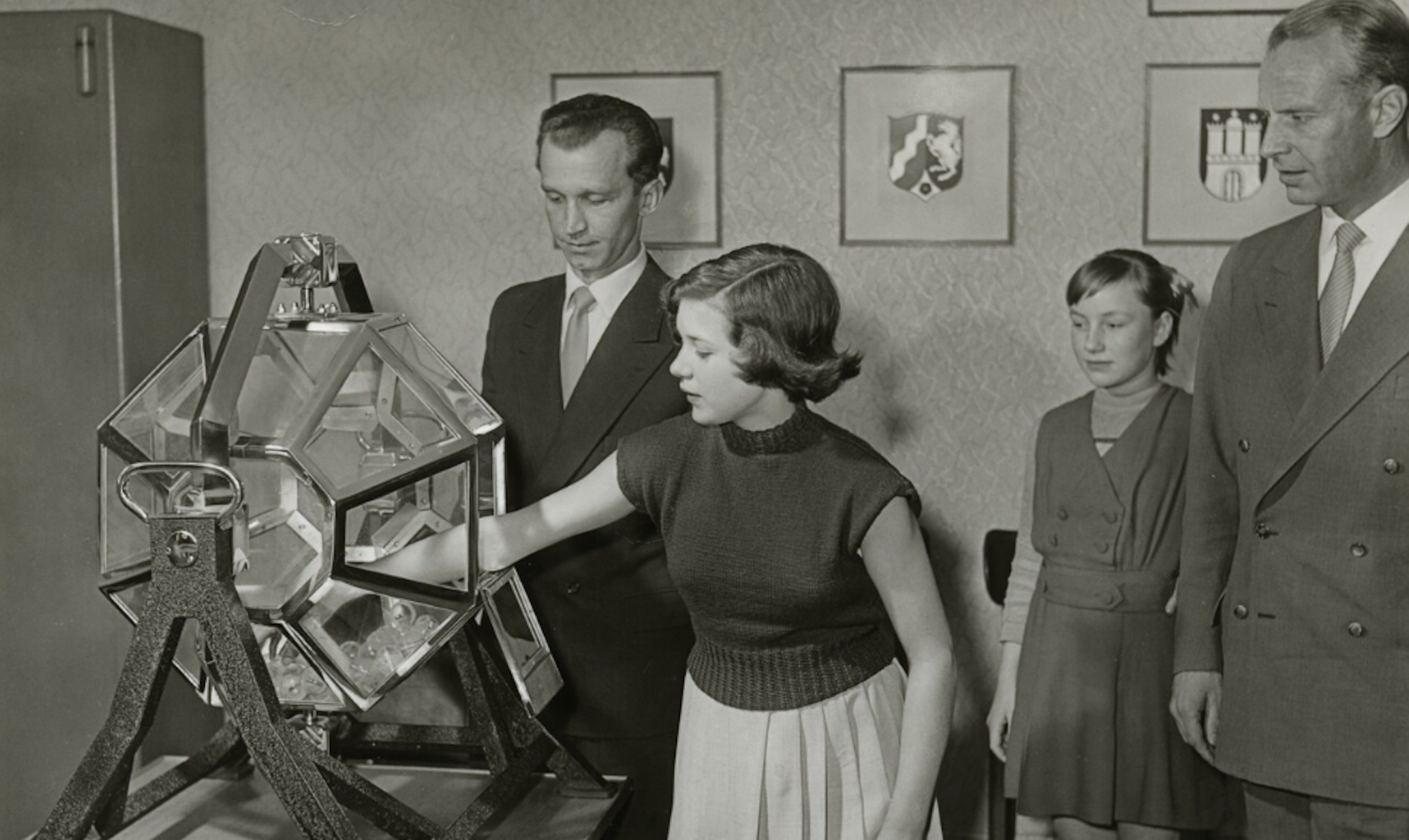 Erste Lottoziehung im Jahr 1955