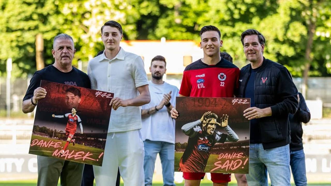 Abschied von Said und Malek El Mala am 11. Mai 2025 bei Viktoria Köln.