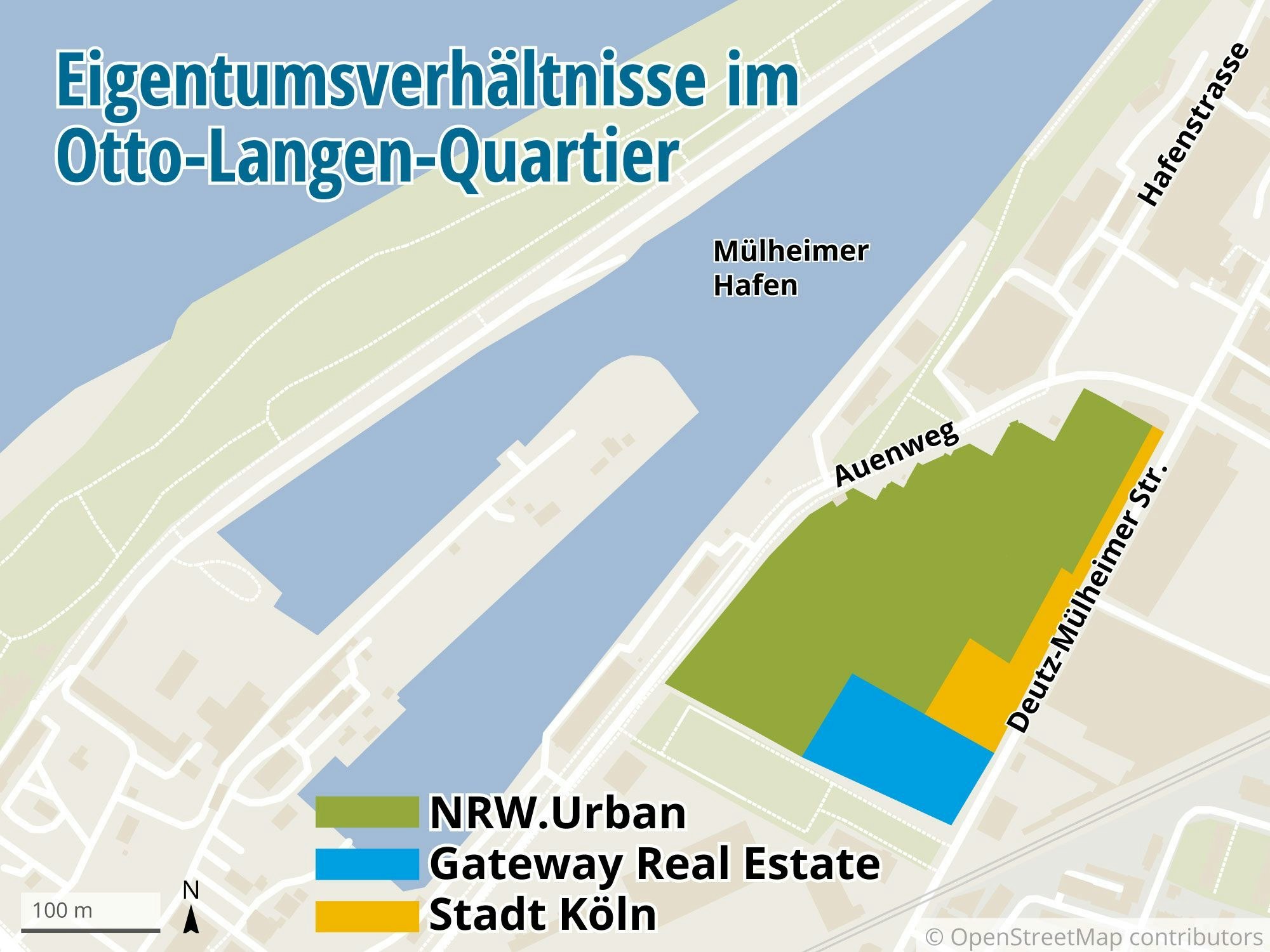 Eigentumsverhältnisse im Otto-Langen-Quartier im Mülheimer Süden.