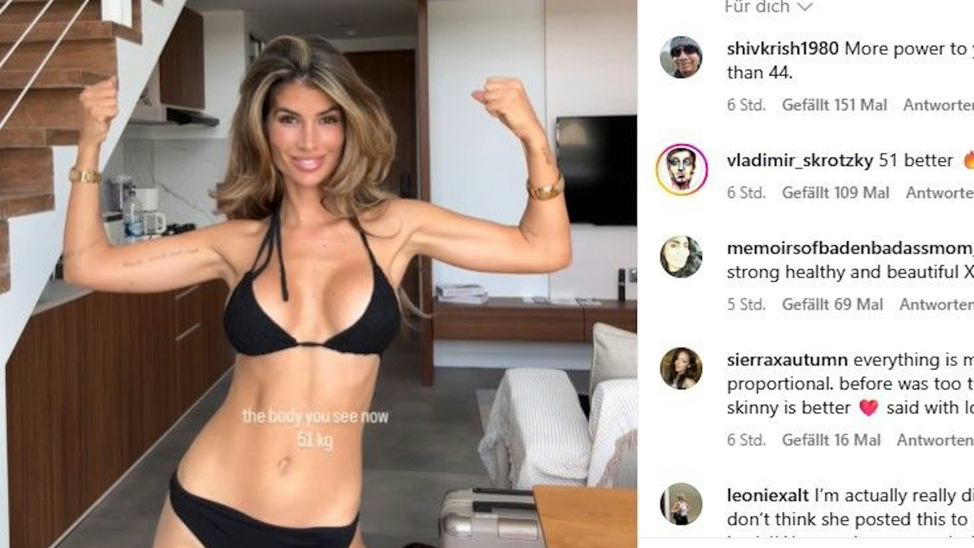 Laura Schultz posiert auf Instagram