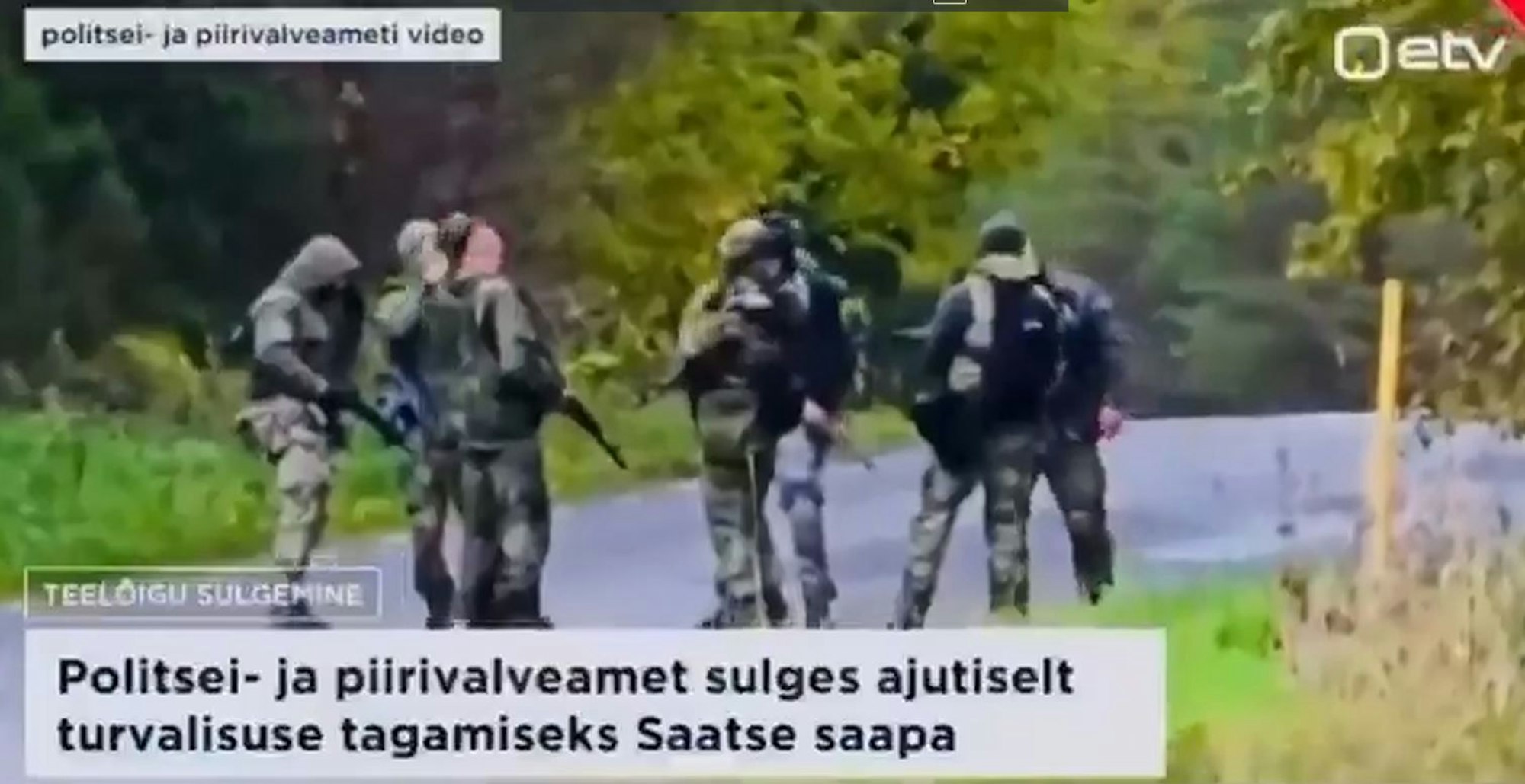 Angeblich russische Soldaten an der Grenze zu Estland.