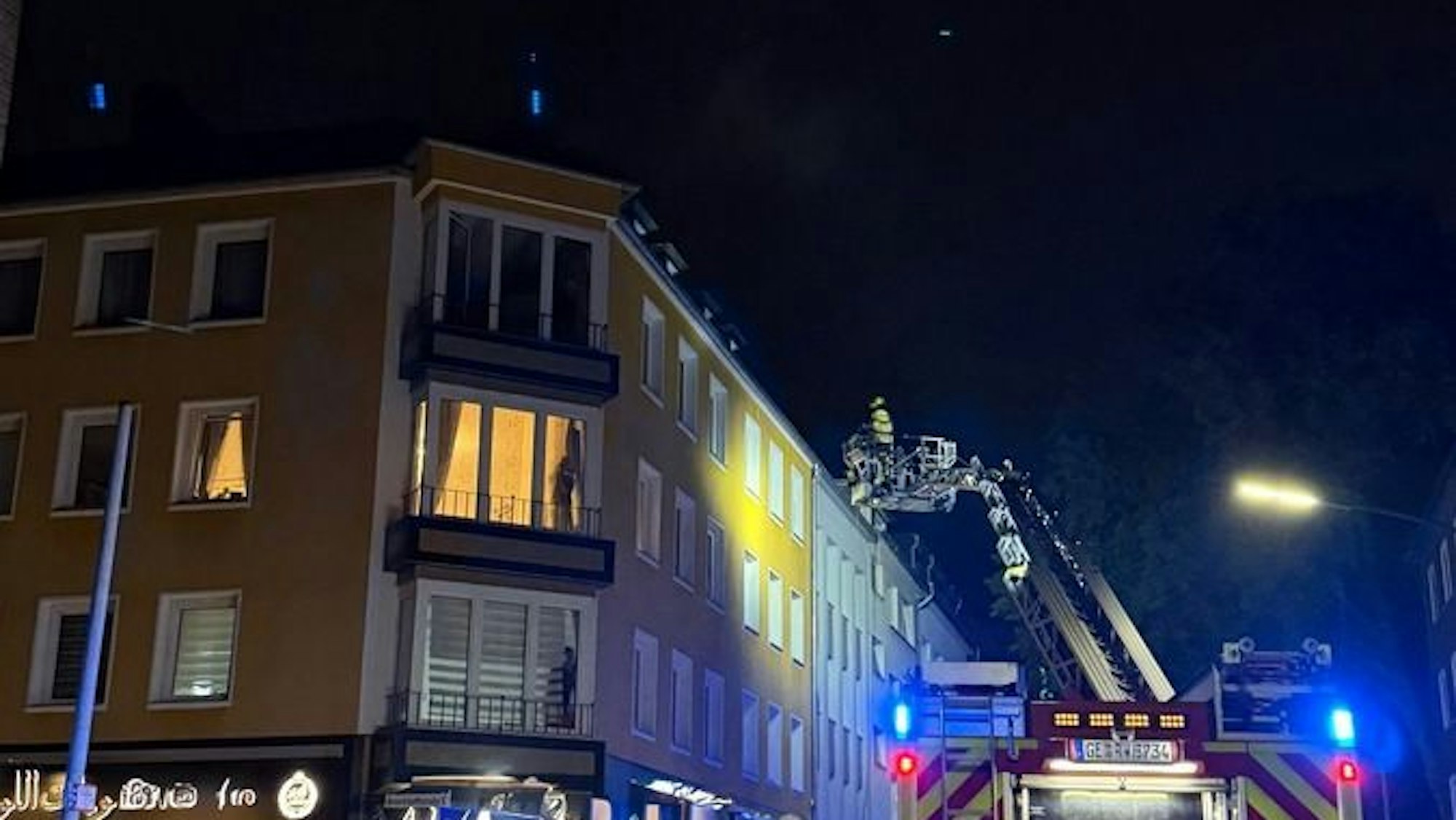 Feuerwehreinsatz in der Hansemannstraße in Gelsenkirchen.