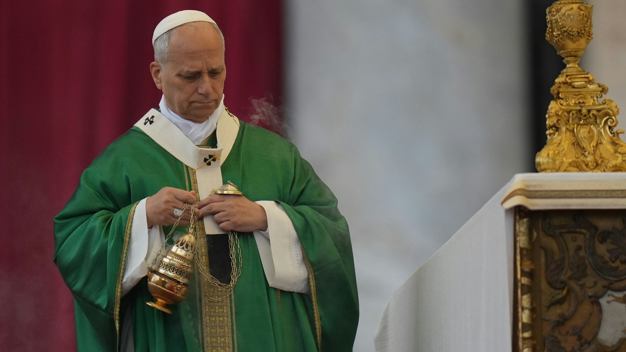 Papst Leo XIV. bei einer Messe im Petersdom.