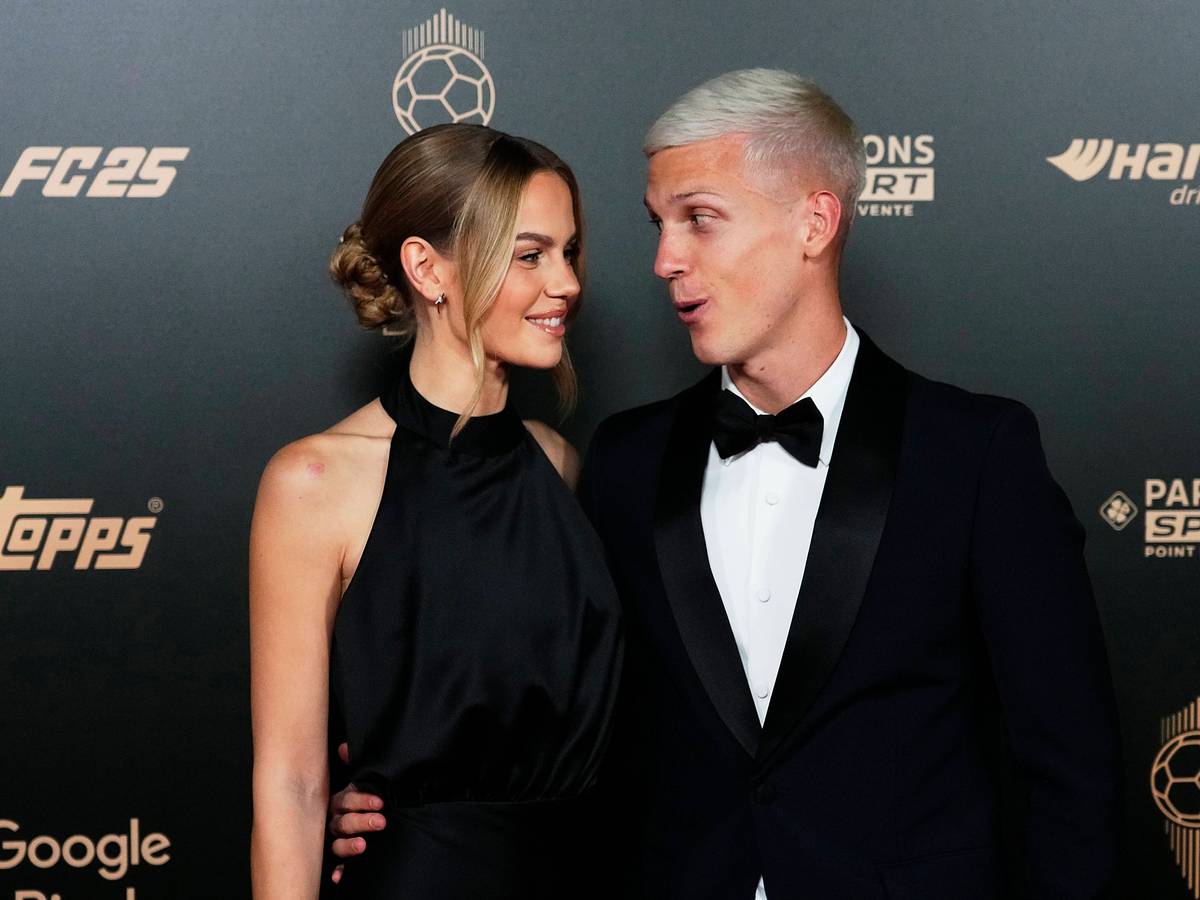 Dani Olmo und seine Freundin Laura Abla bei der Ballon D'or-Verleihung in Paris.