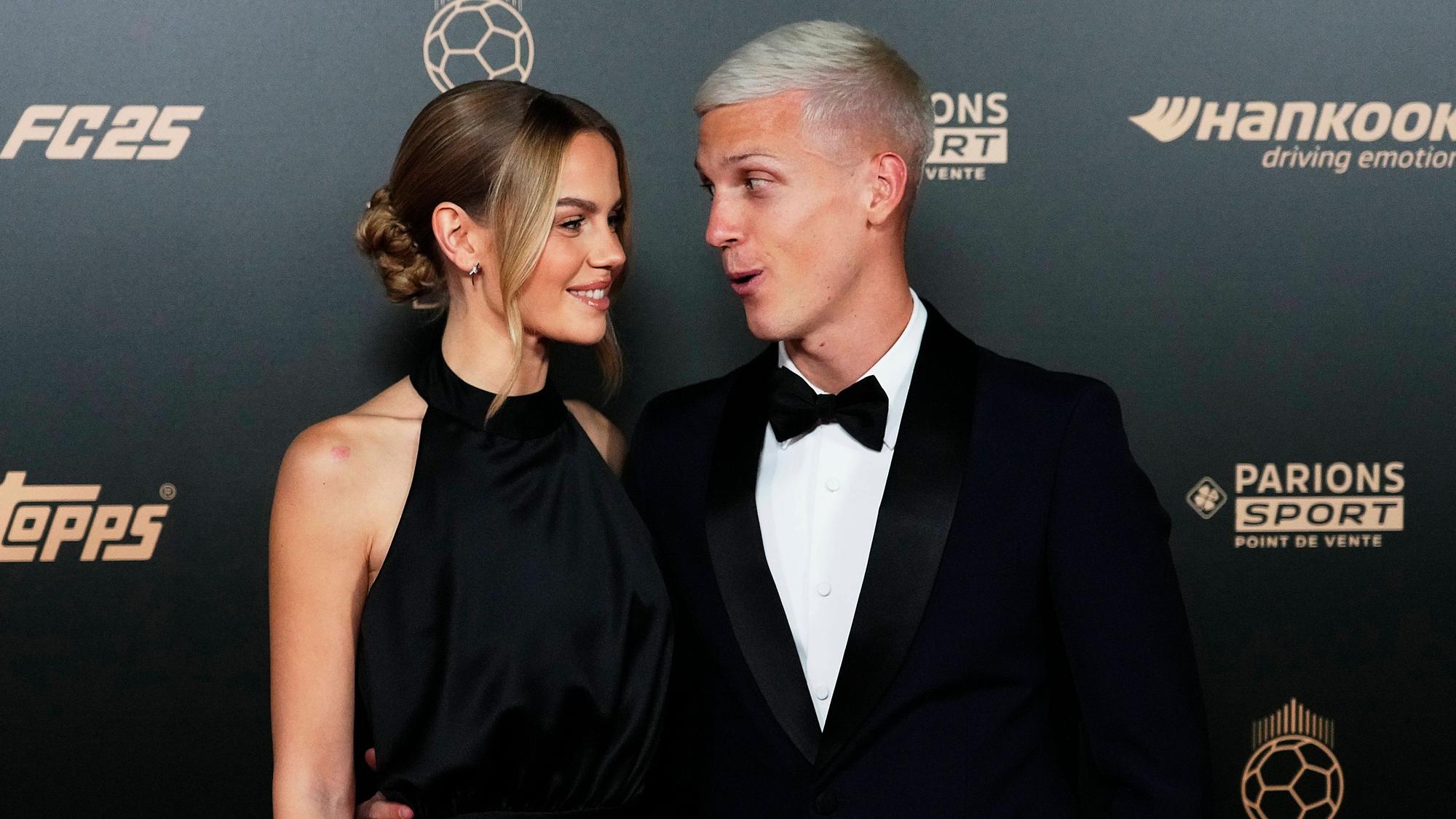 Dani Olmo und seine Freundin Laura Abla bei der Ballon D'or-Verleihung in Paris.