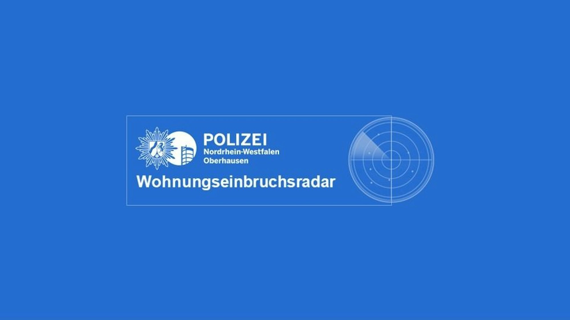 Die Grafik des Wohnungseinbruchsradars der Polizei Oberhausen.
