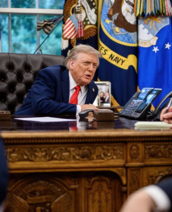 Donald Trump bei einem Meeting im Weißen Haus.