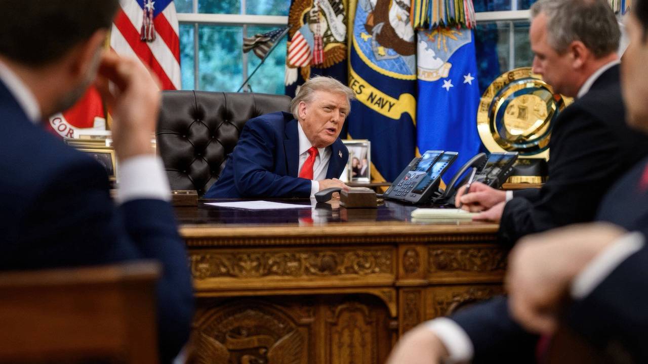 Donald Trump bei einem Meeting im Weißen Haus.