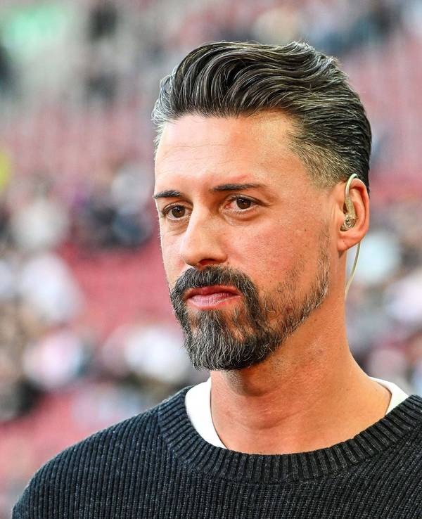 Sandro Wagner am Rande eines Spiels des FC Augsburg.