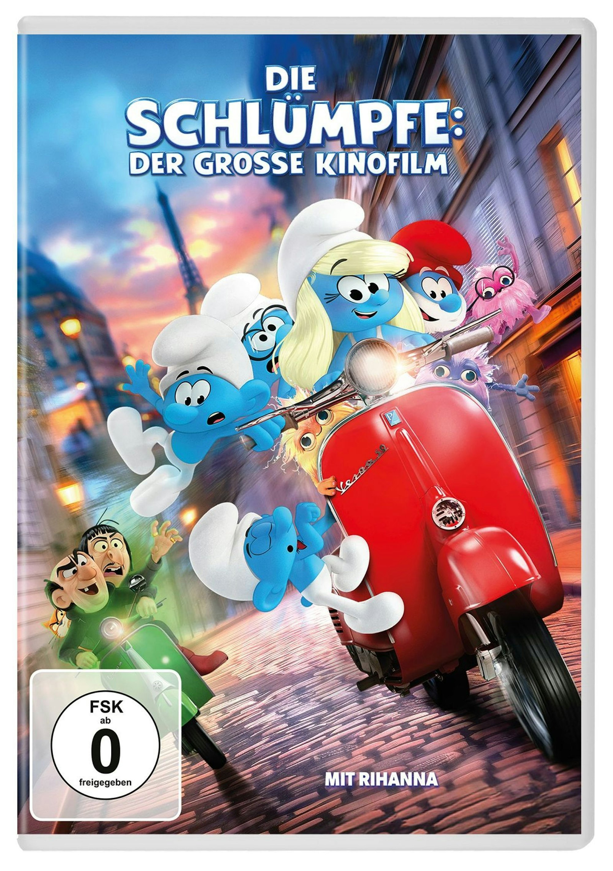„Die Schlümpfe: Der große Kinofilm“ entführt die blauen Helden einmal mehr in die reale Welt. (Bild: Paramount Pictures)