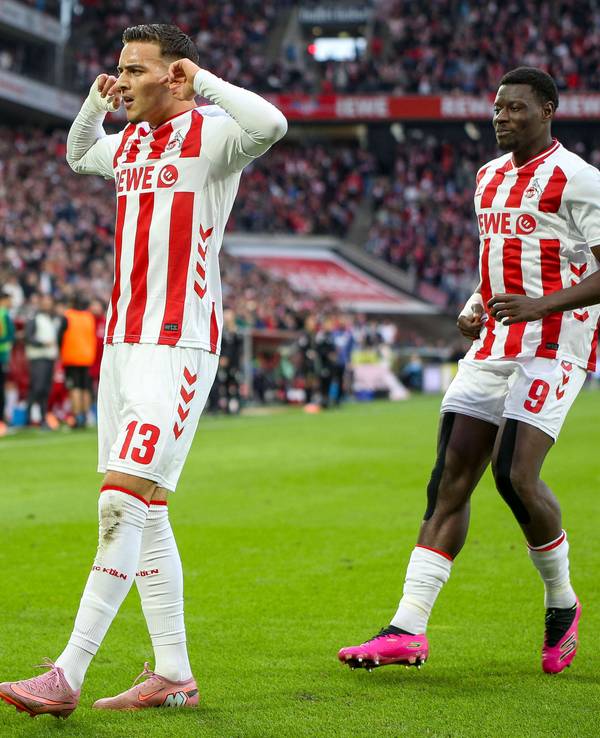 Said El Mala jubelt über sein Tor für den 1. FC Köln.