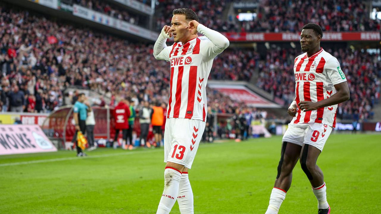 Said El Mala jubelt über sein Tor für den 1. FC Köln.