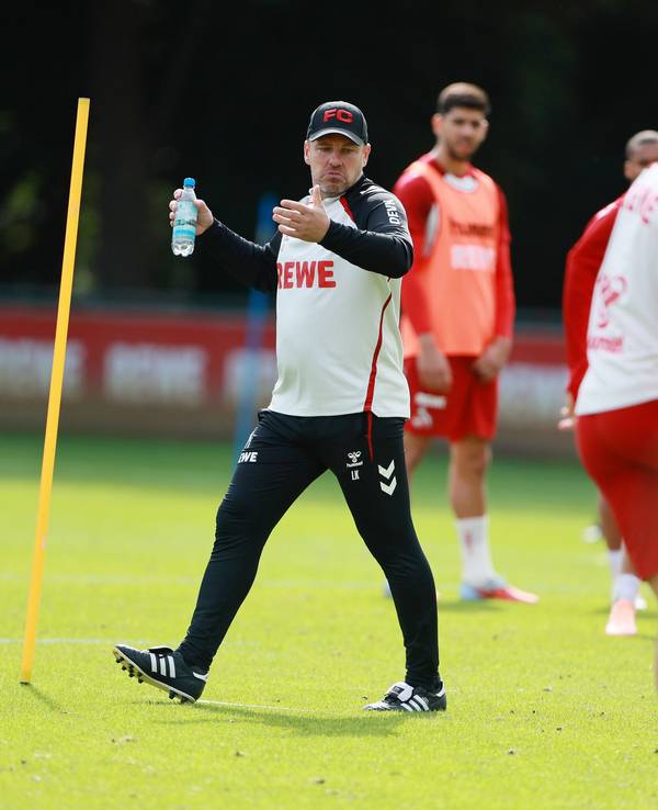 Lukas Kwasniok im Training des 1. FC Köln.