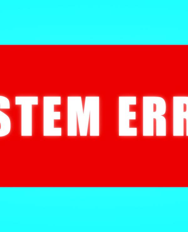 Ein System zeigt einen Fehler an