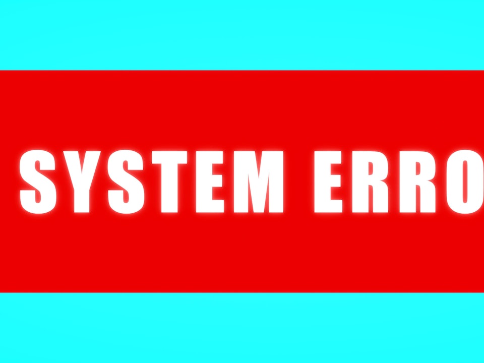 Ein System zeigt einen Fehler an