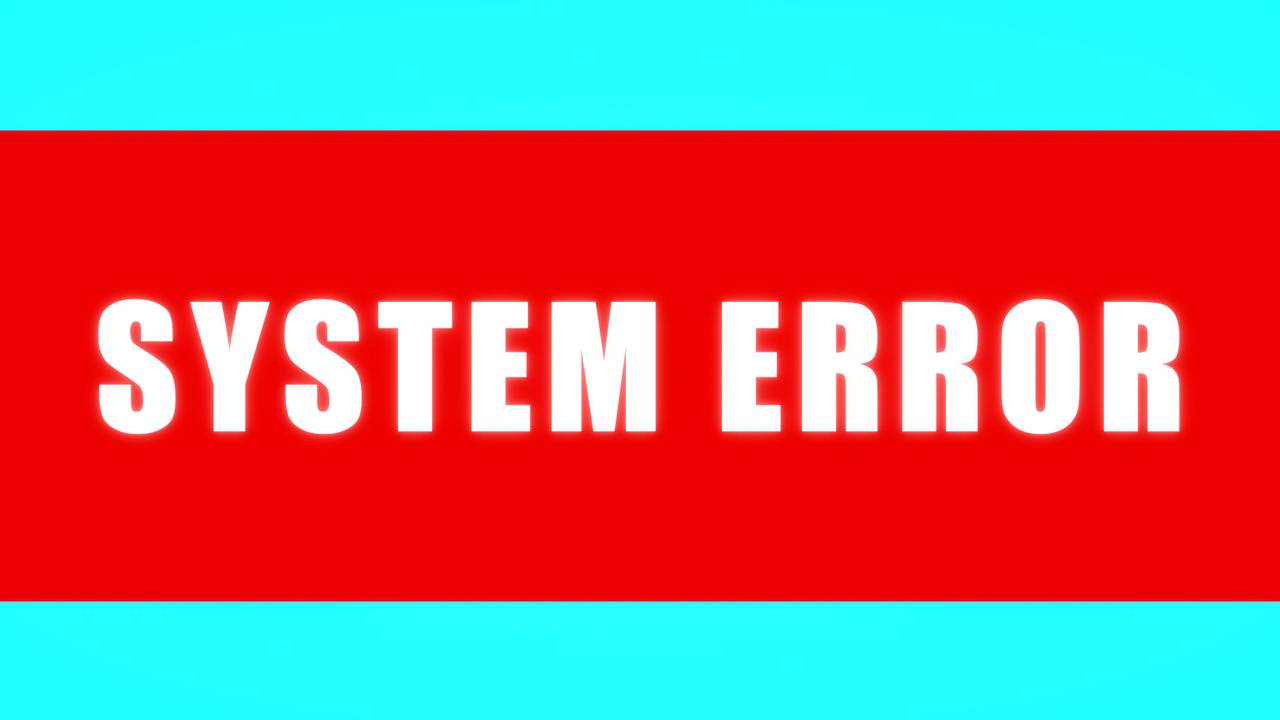 Ein System zeigt einen Fehler an