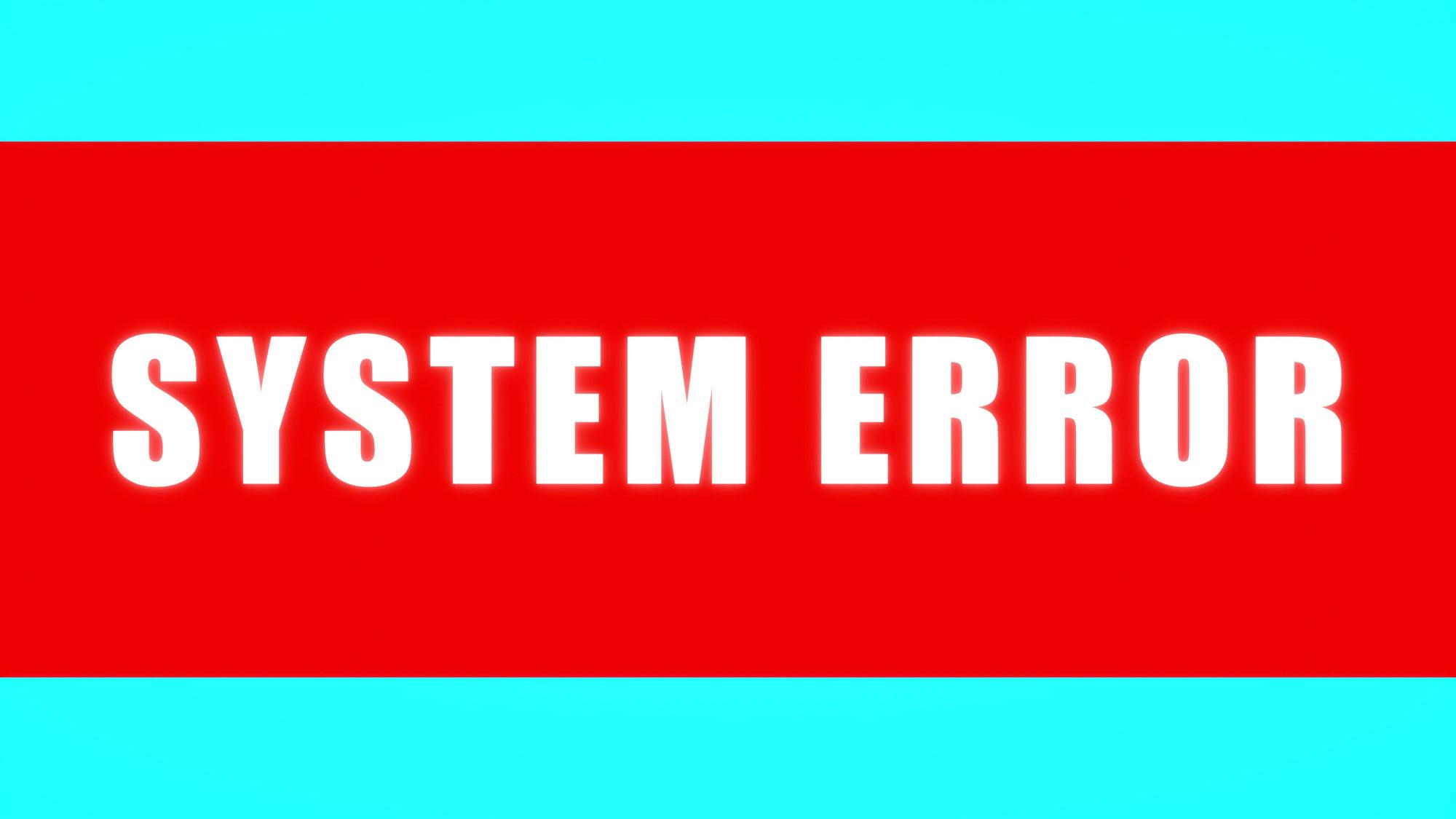 Ein System zeigt einen Fehler an