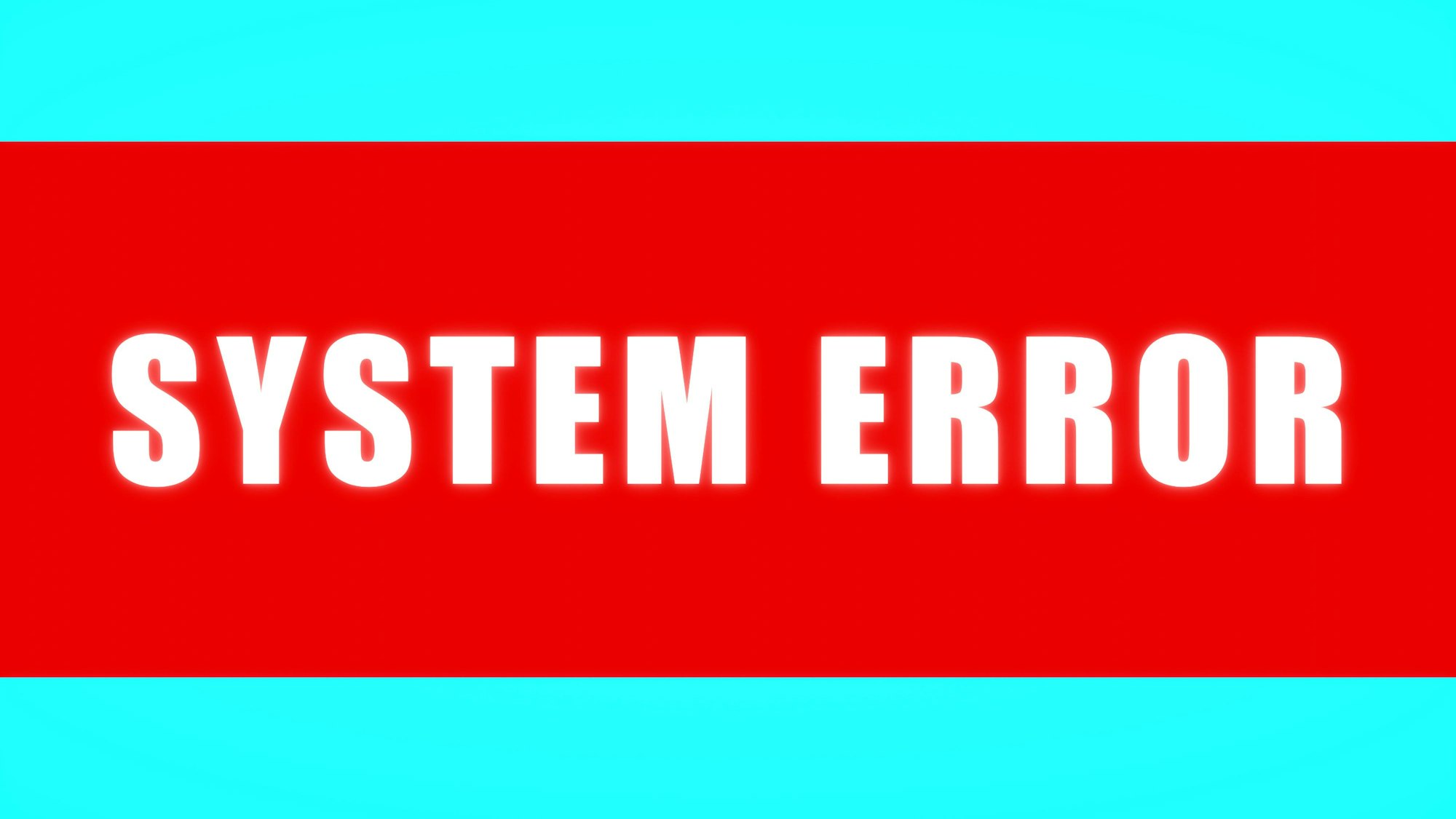 Ein System zeigt einen Fehler an