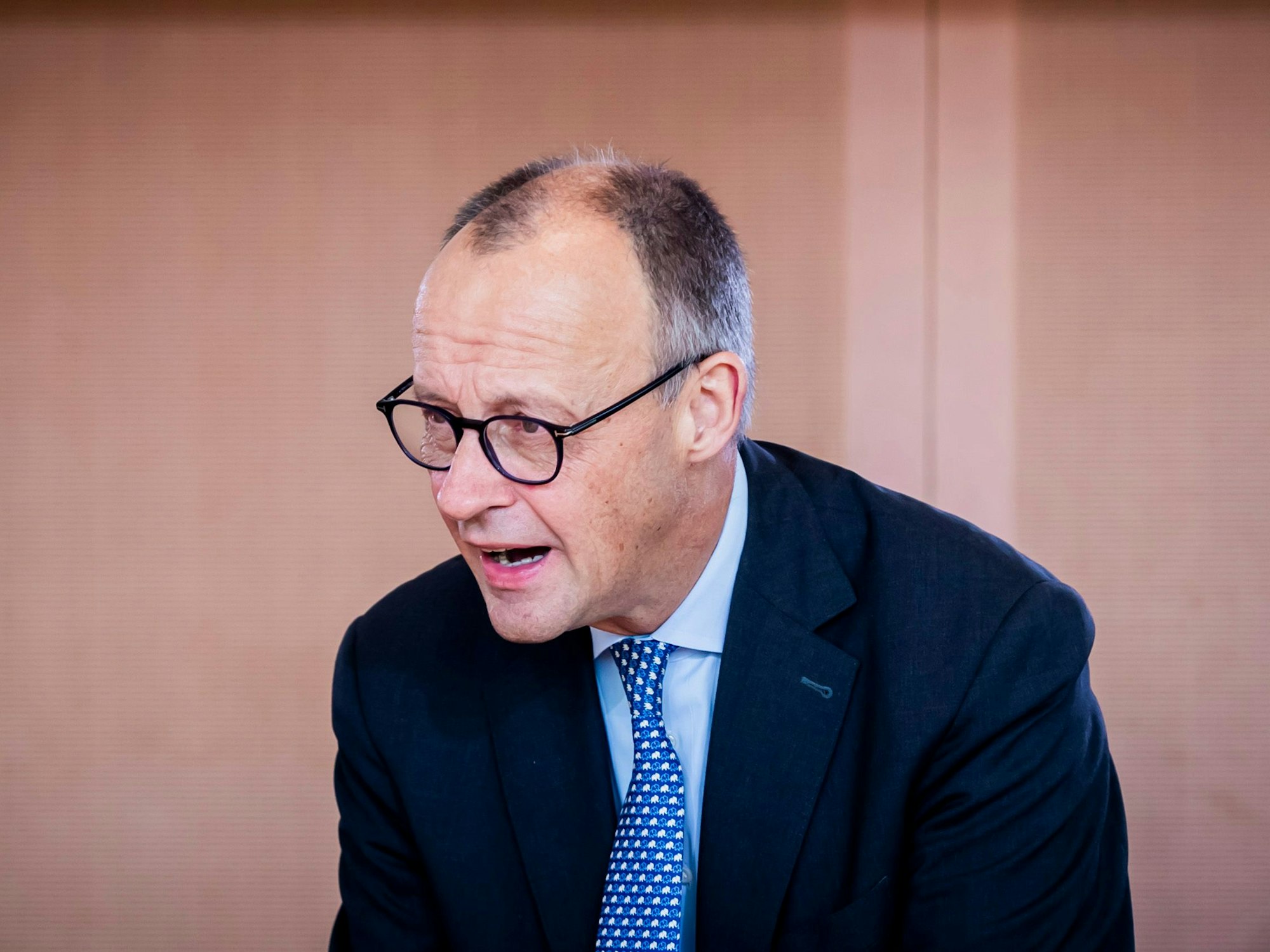 Bundeskanzler Friedrich Merz (CDU) am 22. Oktober bei der Sitzung des Bundeskabinetts im Bundeskanzleramt.
