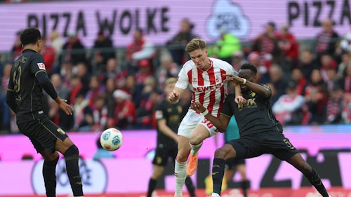 Keine Angst vor schwierigen Duellen: Marius Bülter im Spiel am Samstag gegen den FC Augsburg