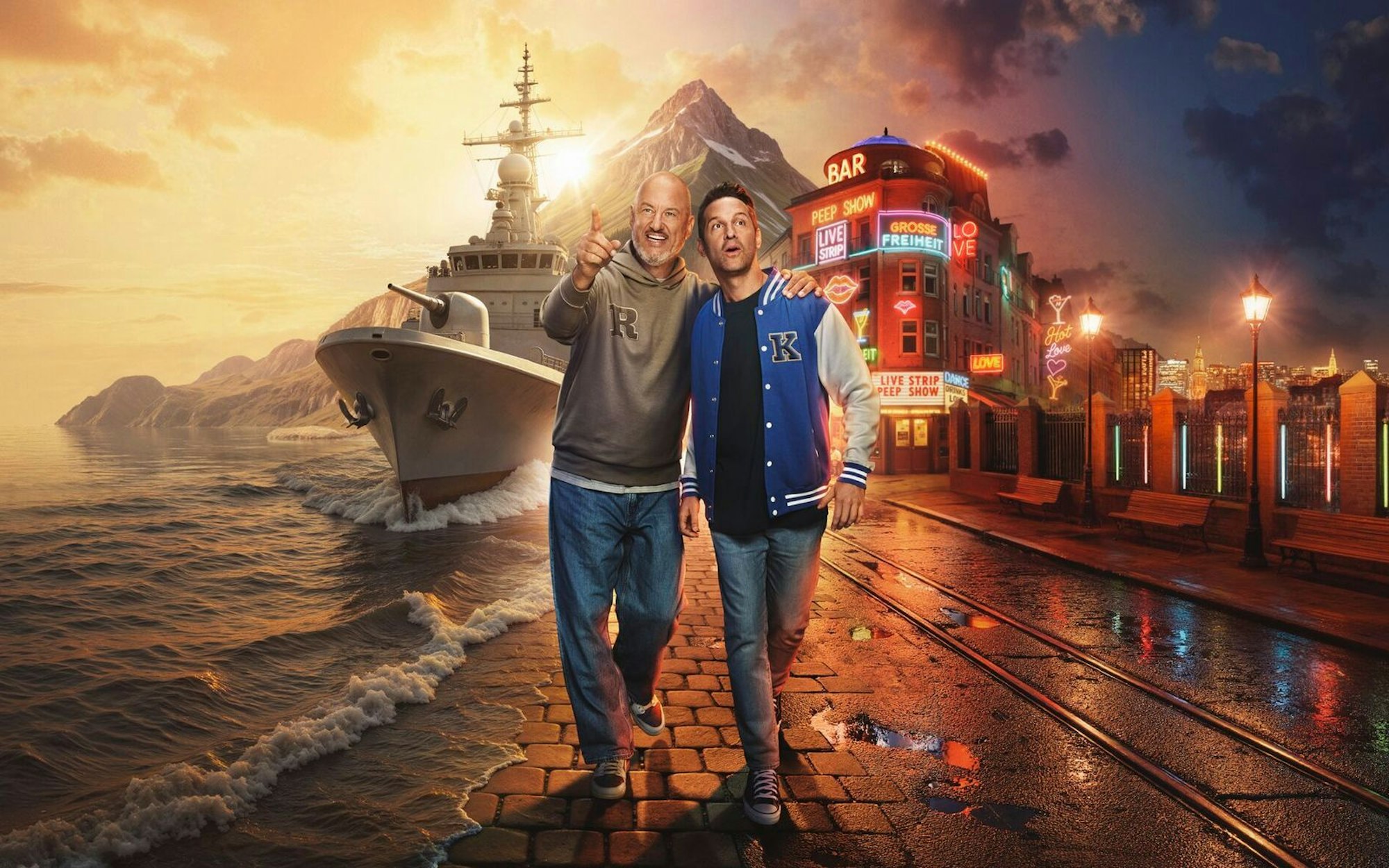 In der neuen Doku-Reihe „Mission Mittendrin!“ begeben sich die TV-Köche Frank Rosin (links) und Alexander Kumptner an ungewöhnliche Orte. (Bild: Kabel Eins / Joyn)