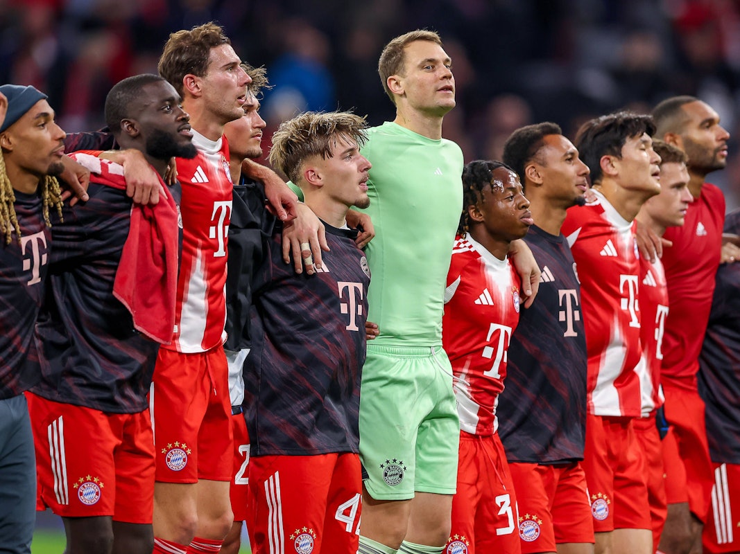 Die Stars des FC Bayern München nach dem Spiel in der Champions League gegen den FC Brügge.