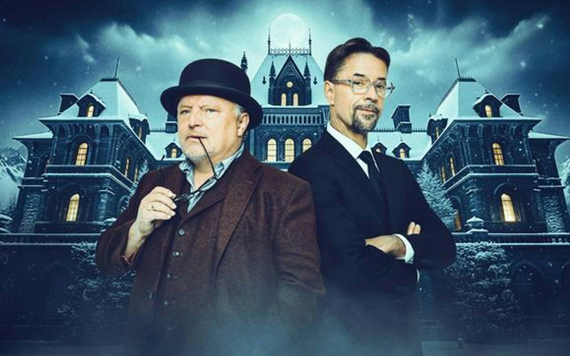 Axel Prahl (links) und Jan Josef Liefers laden zum Live-Krimi-Dinner. (Bild: ARD Degeto Film/ORF/Constantin Entertainment/Willi Weber/ Creative Direction: Alexander Groth)