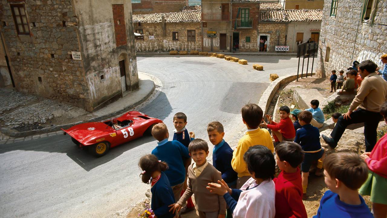 Pietro Lo Piccolo bei der Targa Florio 1970 in einem Dino 206 S.
