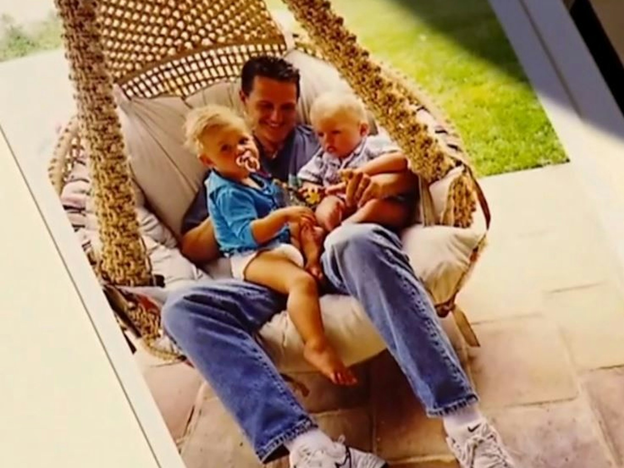 Max Verstappens Mutter Sophie Kumpen postete dieses Kinderfoto mit Michael und Mick Schumacher.