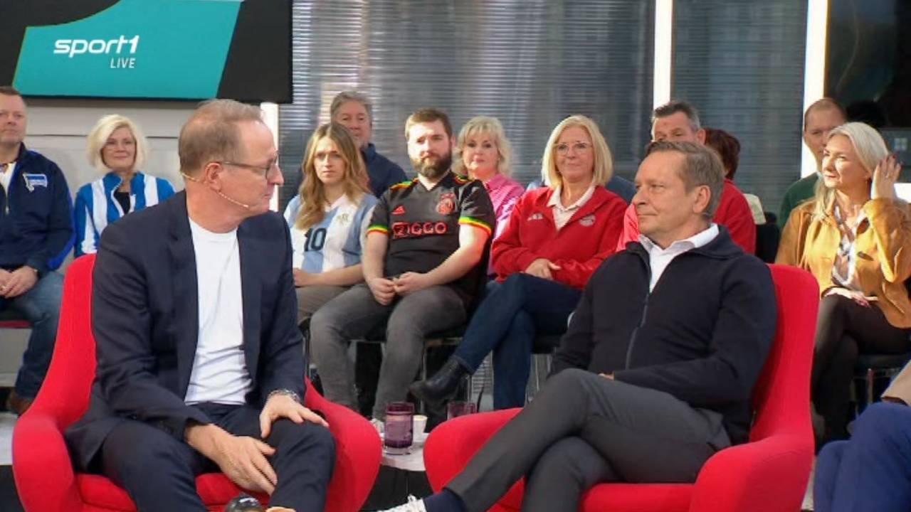 Horst Heldt und Florian König am Sonntag (26. Oktober 2025) im „Doppelpass“ auf Sport1.