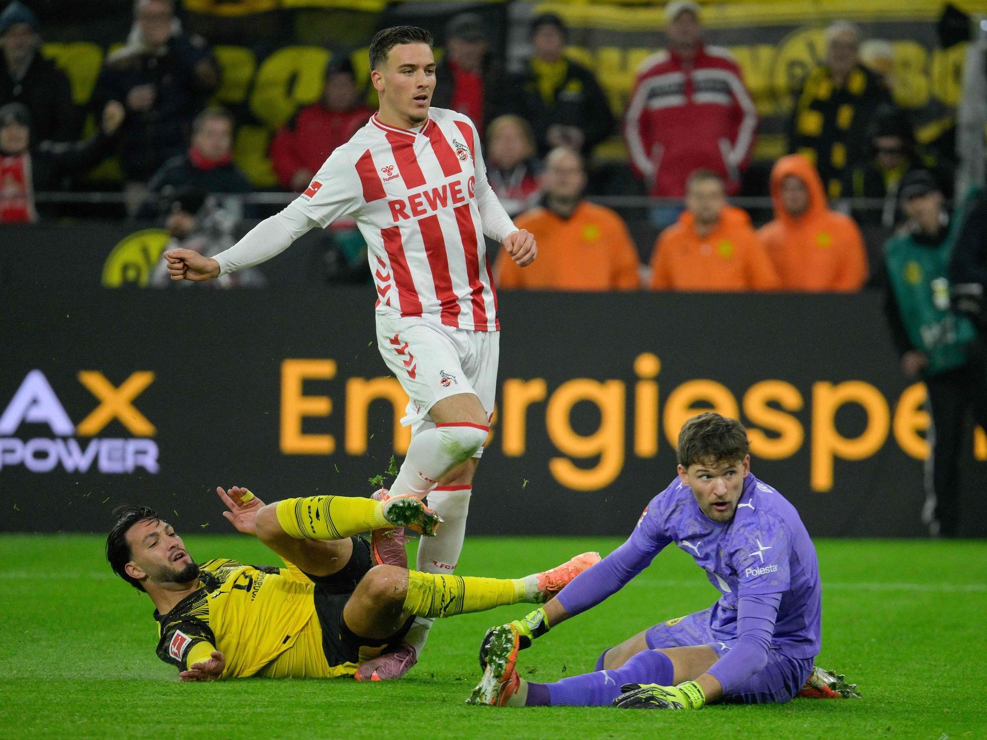 Said El Mala bei seiner dicken Chance auf die Führung für den 1. FC Köln in Dortmund.