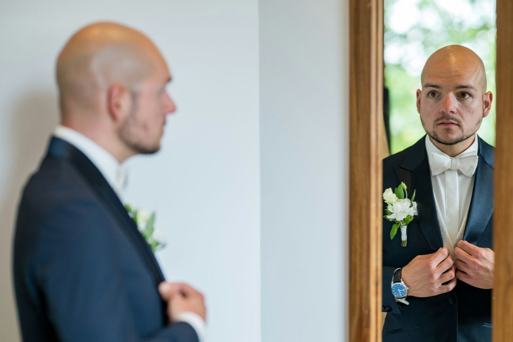 Tut er das Richtige? Daniel vor seinem Ja-Wort.  (Bild: Joyn / Markus Hertrich)