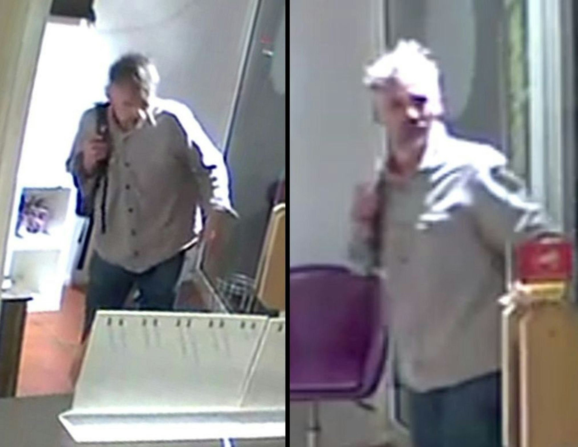 Nach einem Überfall mit einer Axt auf ein Sonnenstudio fahndet die Polizei nach diesem Mann.