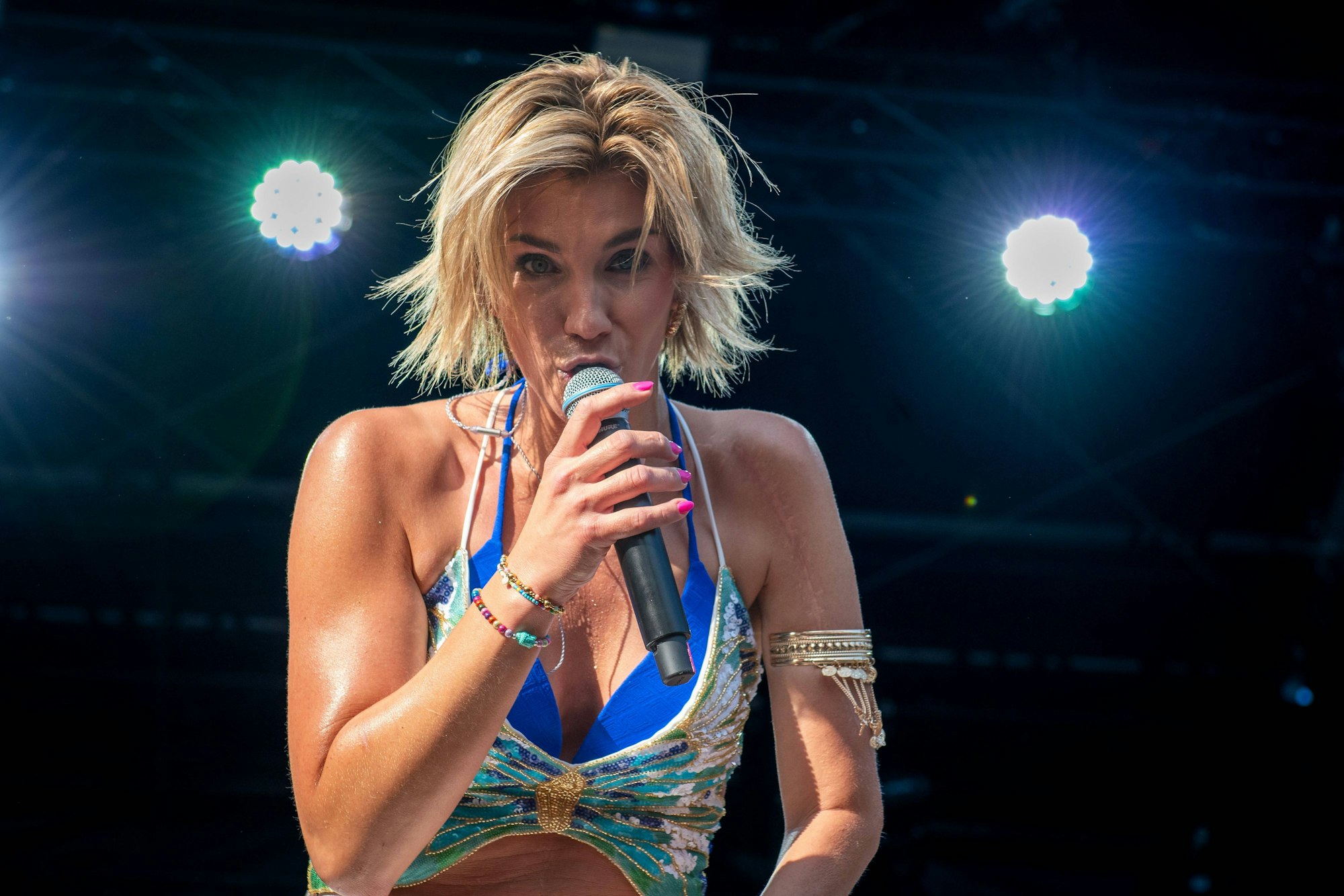 Läuft da mehr zwischen den Schlager-Stars Anna-Maria Zimmermann (hier im Juli beim Biggesee Open Air) und Olaf Henning?