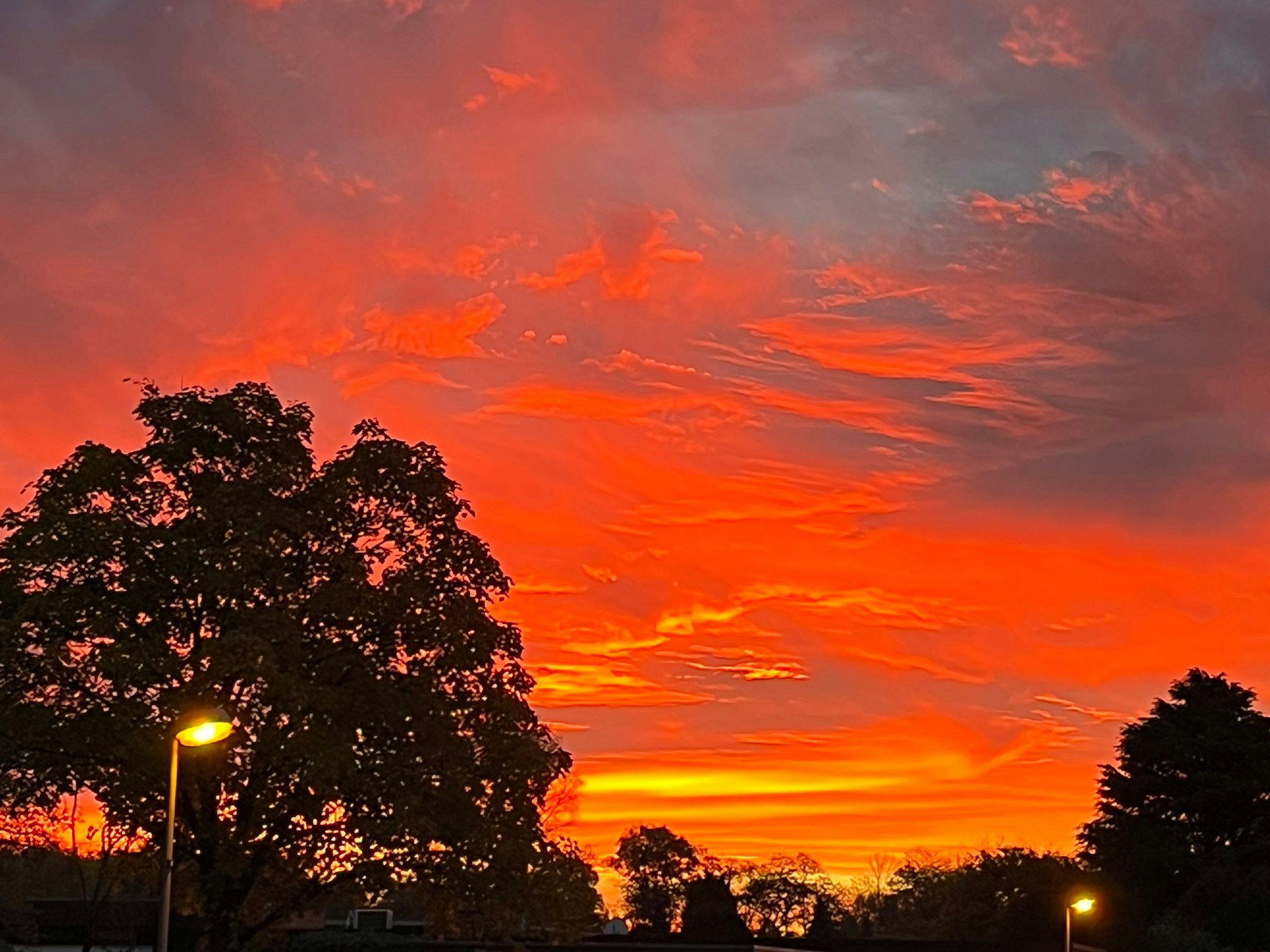 Sonnenaufgang in Köln-Bocklemünd.