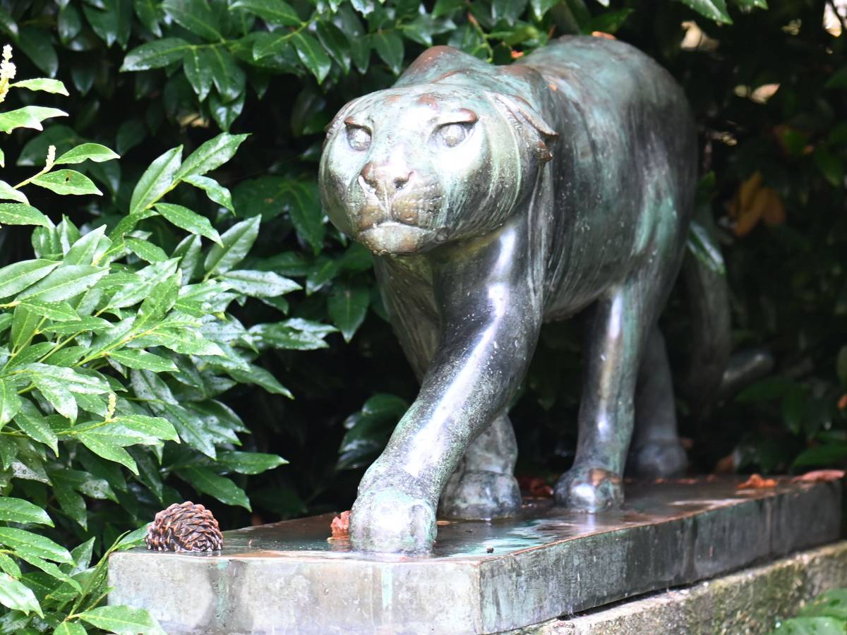 Die im Marienburger Südpark stehende Plastik „Panther“ von Fritz Behn wurde gestohlen.