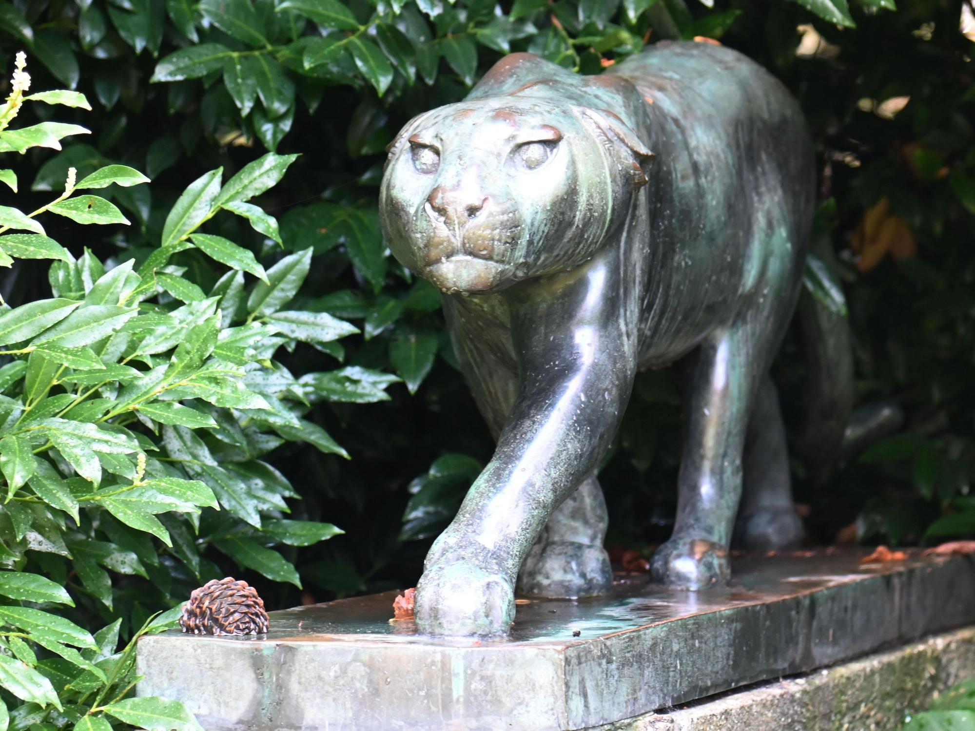 Die im Marienburger Südpark stehende Plastik „Panther“ von Fritz Behn wurde gestohlen.